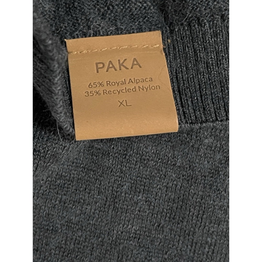 PAKA Mens Sweater XL Blue Royal Alpaca Blend Handmade Pullover Knit Crewneck - Picture 3 of 6